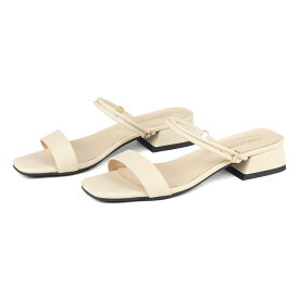 サンダル つっかけ レディース コード ナローストラップ 2way ビジュー金具 ブラック ブルー ブラウン アイボリー 3cmヒール 浴衣 No.4172 22.5-24.5cm リバティードール