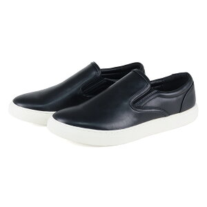 スニーカー メンズ スリッポン 革靴 きれいめ カジュアルシューズ サイドゴア 合成皮革 レザー 3E 幅広 シンプル ブラック ホワイト シルバー 履きやすい おしゃれ カジュアル ストリート 厚