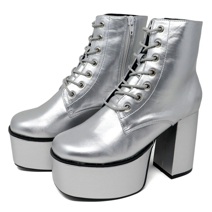 楽天市場】ブーツ レディース 厚底 ショート 10.5cmヒール 黒 チャン  