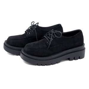 オックスフォードシューズ レディース レースアップシューズ 厚底 5cmヒール 大きいサイズ 革靴 外羽根 Uチップ ラウンドトゥ 痛くない シンプル おしゃれ おじ靴 黒 ブラック 白 ホワイト No.