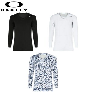 オークリー ゴルフ ウェア メンズ アンダー【OAKLEY】Technical Base Layer LS V Neck 3.0カラー:BLACKOUT(02E)カラー:WHITE(100)カラー:WHITE PRINT(186)FOA405086