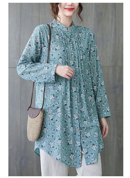 楽天市場】シャツ チュニック レディース ロングシャツ ブラウス 長袖 