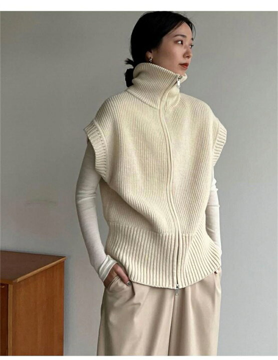 楽天市場】ニット ベスト レディース ロング ベスト ジレ 秋冬  