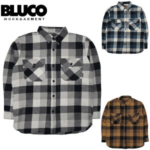 BLUCO �u���R BUFFALO CHECK FLANNEL SHIRT �o�b�t�@���[�`�F�b�N �l���V���c ���� 155-11-048