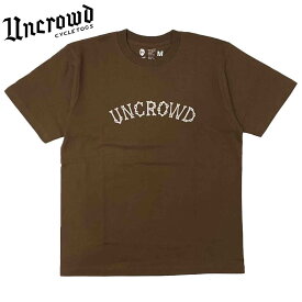 UNCROWD アンクラウド PRINT TEE プリントTシャツ 半袖 2201 BROWN ブラウン