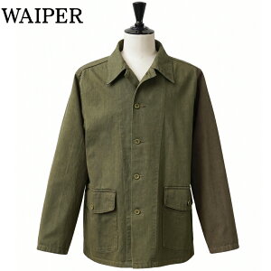 WAIPER.inc ���C�p�[ �Č��i �ČR ���B���e�[�W �O���[���f�j�� M-41 �J�o�[�I�[���W���P�b�g �o�C�I�E�H�b�V�� MADE OF �gKAIHARA DENIM�h WP1158