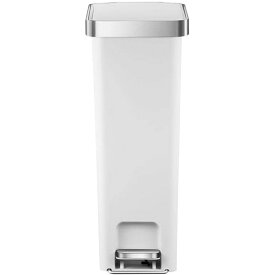 EKO　ハナスリムプラスチックステップビン　40L　EK6268-40L-WH　ホワイト　ゴミ箱　ダストボックス