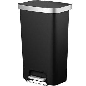 EKO　ハナプラスチックステップビン　45L　EK6266-45L-BL　ブラック　ゴミ箱　ダストボックス