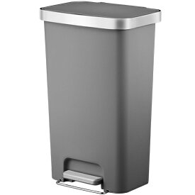 EKO　ハナプラスチックステップビン　45L　EK6266-45L-GR　グレー　ゴミ箱　ダストボックス