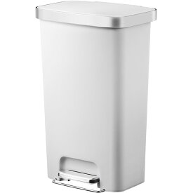 EKO　ハナプラスチックステップビン　45L　EK6266-45L-WH　ホワイト　ゴミ箱　ダストボックス