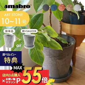 【SS最大P55!要エントリー】【レビュー特典】amabro アマブロ アートストーン プランター L 鉢 10-11号 鉢皿 ソーサ― 貯水タイプ 水やり忘れ防止 植木鉢 観葉植物 花 多肉植物 ハーブ 鉢植え ART STONE ガーデニング 割れにくい ナチュラル オシャレ