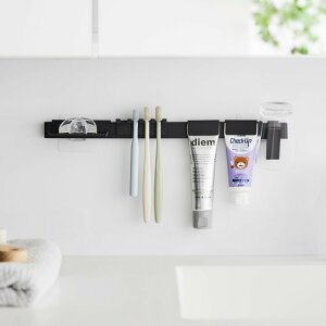 【レビュー特典】 山崎実業 【 フィルムフック歯ブラシ&歯磨き用品収納セット タワー 】tower 1879 1880洗面台 ランドリー 歯ブラシ 歯みがき粉 コップ フロス コンタクトケース シンプル おし