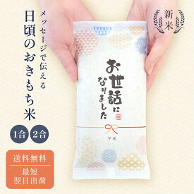 日頃のおきもち米(1合/ 2合) ／ 挨拶 米 粗品 令和7年産 新米 お歳暮 お中元 記念品 引越し あいさつ お米 ギフト 御祝 挨拶用 お返し 内祝い プチギフト 贈り物 喜ばれる 結婚 内祝い リフォーム 就職 転職 快気 お祝い 上品 かわいい 可愛い おしゃれ 春 夏 秋 冬