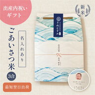 出産内祝いのごあいさつ米（3合） ／ 出産内祝 内祝 お返し 令和7年産 新米 米 きぬむすめ 名入れ ギフト…