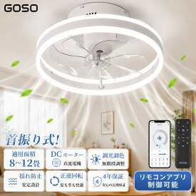 ✨2026新登場・360°首振り式・✨シーリングファンライト 首振り led リモコン付き 調光調色 逆回転機能 空気循環 DCモーター 照明 シーリングファン ファン付き照明 シーリングライト 6畳 8畳 12畳 照明器具 天井照明 リビング 扇風機 寝室 和風