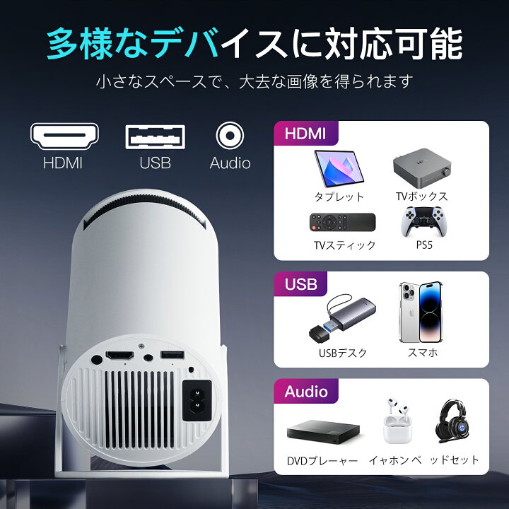 楽天市場】＼⭐2025最新Android TV・4K対応✨プロジェクター 家庭用 