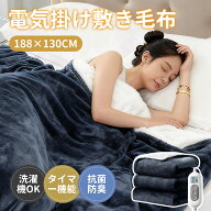 ＼⭐10倍ポイント✨／電気毛布 掛け敷き 洗える セミダブル 188*130cm 電気敷き毛布 ダニ退治 電気敷毛布…