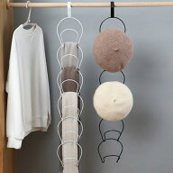 【ドア裏収納】帽子 キャップ 収納ラック 吊り下げ ハンガー 鉄製 ホワイト ブラック 透明 壁掛け フック…