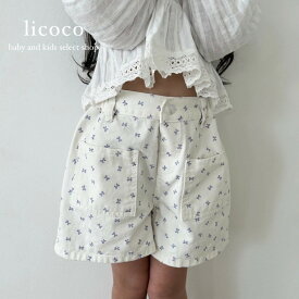 韓国子供服 licoco ribbon short pants キッズ 子供服 ズボン ショートパンツ 保育園 小学生 女の子 韓国子供服 海外子供服 送料無料 プレゼント ギフト