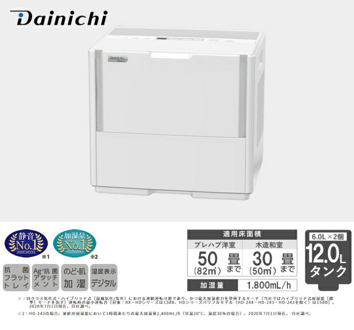 楽天市場】【数量限定】加湿器 ハイブリット加湿器 ダブルタンク 12L 