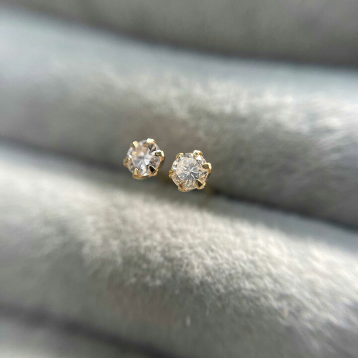 楽天市場】K18 天然ダイヤモンド スタッド ピアス トータル 0.2ct 18金 