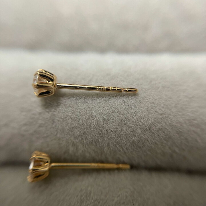 楽天市場】K18 天然ダイヤモンド スタッド ピアス トータル 0.2ct 18金 