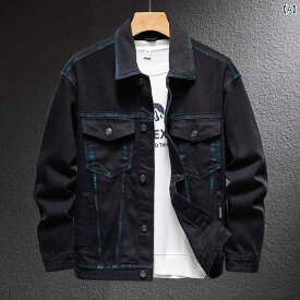 アメリカン レトロ ハイ ストリート デニムジャケット メンズ ゆったり デザイン ジャケット 大きいサイズ コントラスト カラー ジャケット