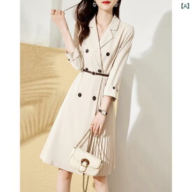 レディースファッション　おしゃれ　かわいい　女性用　　韓国ファッション プリーツ ウエスト 痩身 スーツ 女性用 ドレス