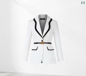 レディース ファッション オシャレ カワイイ 女性用 ビジネス スーツ 春 ホワイト スーツ ホワイト カラー 服 ワークウェア