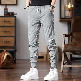 メンズ ファッション オシャレ 男性用 シンプル 大人 かっこいい カジュアル ストリート ヒップホップ HipHop パンツ 薄型 アイスシルク パンツ スリムフィット 速乾 パンツ スポーツ パンツ