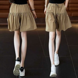 春 コーデ レディース ファッション オシャレ カワイイ シンプル きれいめ ナチュラル 上品カジュアル 婦人服 パンツ 薄手 伸縮性 ストレッチ ストレッチ ウエスト スカート サイズ ワイドレッグ