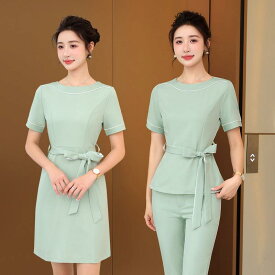 業務用 コスチューム ユニフォーム レディース ファッション オシャレ カワイイ 女性用 シンプル 大きいサイズ 店員 仕事 服 シニア 美容 SPA ヘルス ドレス フットマッサージ 術師
