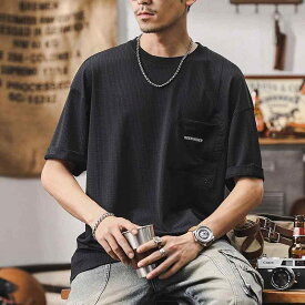 メンズ ファッション 服 男性用 オシャレ シンプル 大人 かっこいい 大きいサイズ ストリート 紳士服 アメリカン 冷感 T シャツ 半袖 夏 薄手 速乾 T シャツ クールトップス