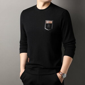 メンズ ファッション 服 男性用 オシャレ シンプル 大人 かっこいい ストリート カジュアル ラウンドネック ステッチ 長袖 Tシャツ レイヤリング