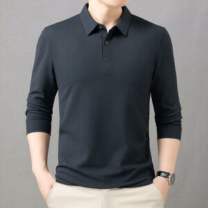 メンズ ファッション 服 男性用 オシャレ シンプル 大人 かっこいい ストリート ビジネス カジュアル 無地 長袖 Tシャツ レイヤリング ゆったり ポロ シャツ