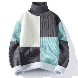 メンズ ファッション 服 男性用 オシャレ シンプル 大人 かっこいい 大きいサイズ ストリート 紳士服 タートルネックセーター ベルベット 厚手 ニット レイヤリング シャツ ゆったり インナ