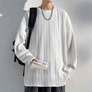 メンズ ファッション 服 男性用 オシャレ シンプル 大人 かっこいい 大きいサイズ ストリート 紳士服 カジュアル レイヤリング シャツ ゆったり インナー 長袖 T シャツ