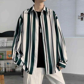 メンズ ファッション 服 男性用 オシャレ シンプル 大人 かっこいい 大きいサイズ ストリート 紳士服 クール ストライプ 冷感 シャツ ハイエンド 夏 薄手 ジャケット 長袖 シャツ ストリート