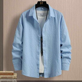 秋冬 メンズ 服 シンプル ファッション オシャレ 大人 かっこいい 大きいサイズ ストリート 紳士服 秋 薄手 シャツ 長袖 シンプル カジュアル 日 防止 ジャケット