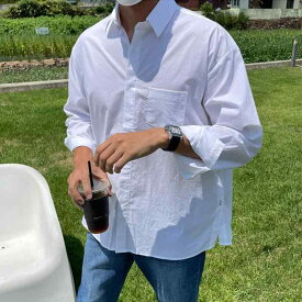 秋冬 コーデ メンズ 服 シンプル ファッション オシャレ 大人 かっこいい 大きいサイズ ストリート 紳士服 韓国スタイル カジュアル アイロン フリー シャツ ハイエンド 長袖 シンプル 快適 トップス