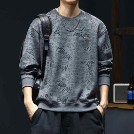 秋冬 コーデ メンズ 服 シンプル ファッション オシャレ 大人 かっこいい 大きいサイズ ストリート 紳士服 ヘビー ハイエンド スエード スウェットシャツ パーカー ラウンドネック プルオーバー ジャケット カジュアル トップス