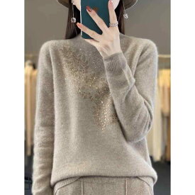 春 コーデ レディース ファッション オシャレ カワイイ シンプル きれいめ ナチュラル 上品カジュアル 婦人服 ウール セーター ワンライン 服 ハーフ タートル カラー ゆったり ウエスタン ニット シャツ