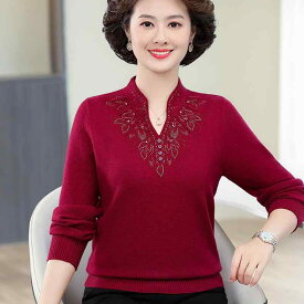 春 コーデ レディース ファッション オシャレ カワイイ シンプル きれいめ ナチュラル 上品カジュアル 婦人服 干支 赤 セーター ウール シャツ