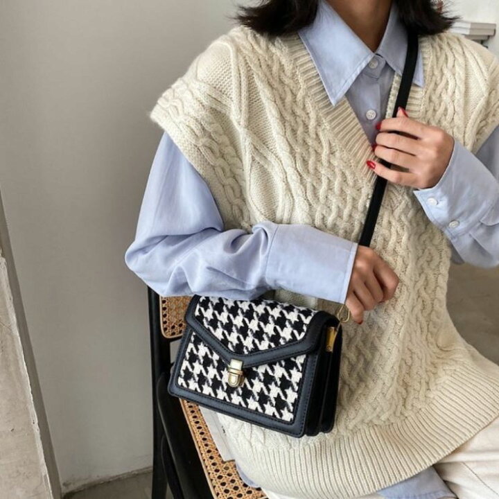 楽天市場】千鳥格子柄ショルダーバッグ □ レディース 春 夏 秋 冬  
