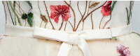 【11月11日20時新作】花畑のようなフローラルプリントが魅せる!刺繍入りチュールのワンピースドレス