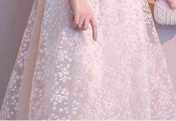 楽天市場】【 3/11まで5,976円】 花柄刺繍フレアスリーブAライン  