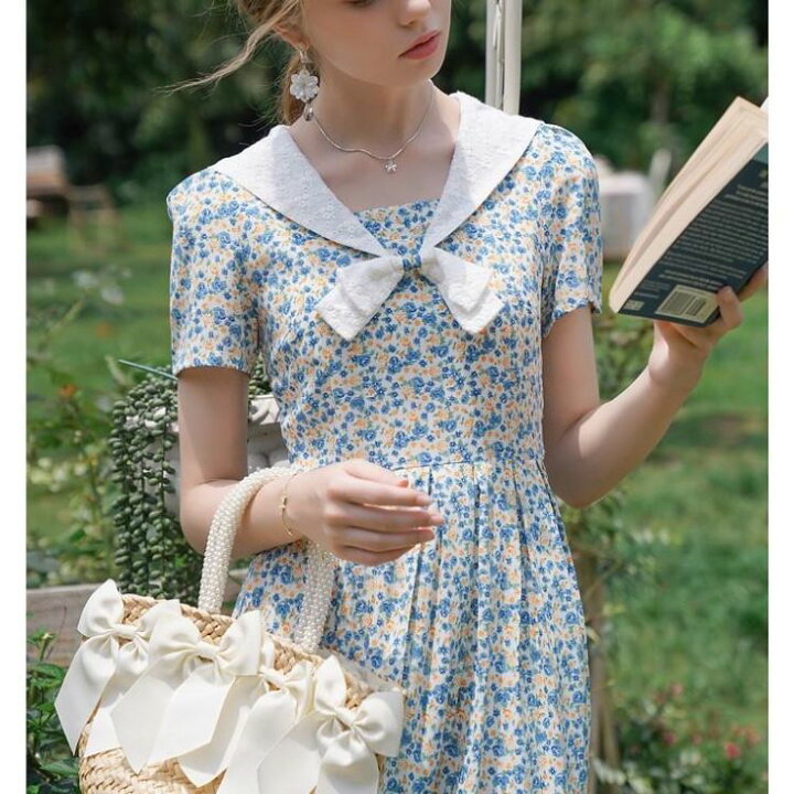 楽天市場 森の妖精フレンチワンピース ワンピース ドレス ドレス 二次会 結婚式 大人 上品 入園式 卒業式 入学式 Ol レディース 春 夏 秋 冬 Lideel リデール