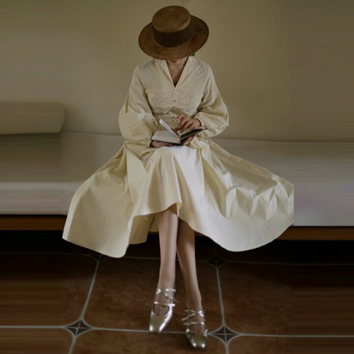 楽天市場】クラシカルフレアワンピース □ ワンピース 結婚式 ドレス  