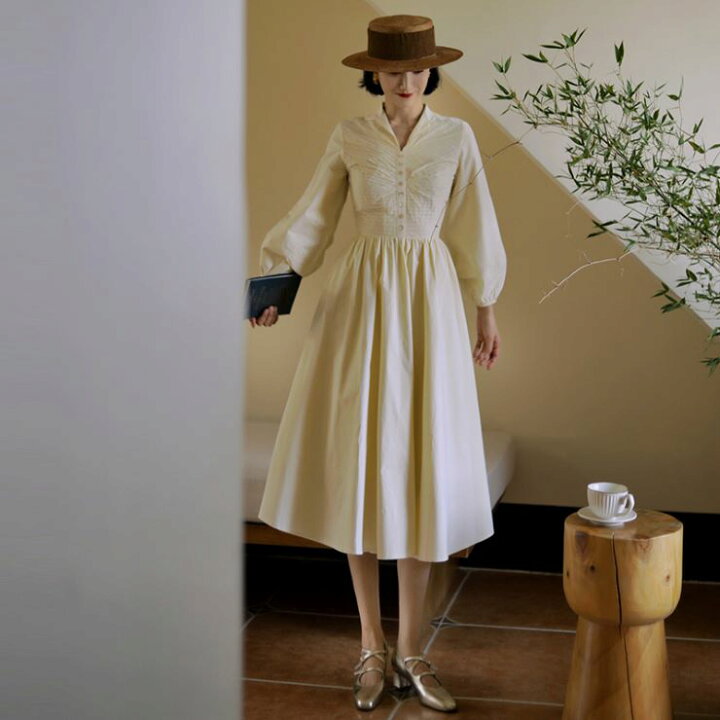 楽天市場】クラシカルフレアワンピース □ ワンピース 結婚式 ドレス  