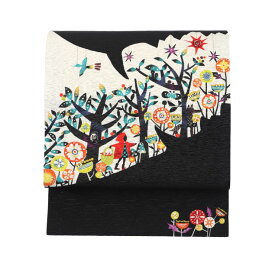 WAKKA 京袋帯 「キャ～！！」 ■ 日本製 京wakka 仕立て上がり 着物 帯 レトロ お洒落 個性的